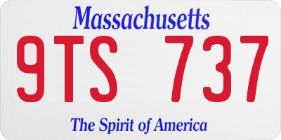 MA license plate 9TS737
