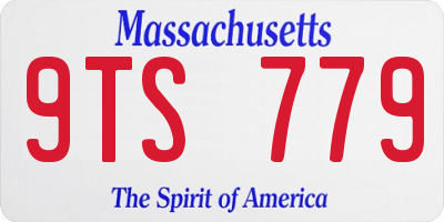 MA license plate 9TS779
