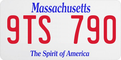 MA license plate 9TS790