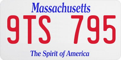 MA license plate 9TS795