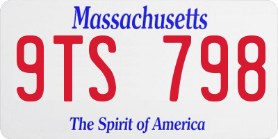 MA license plate 9TS798
