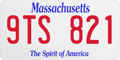 MA license plate 9TS821
