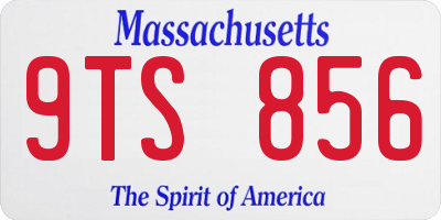 MA license plate 9TS856