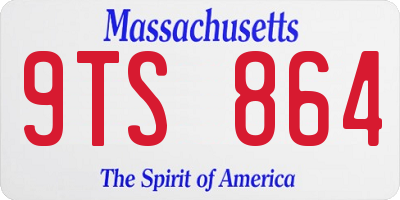 MA license plate 9TS864