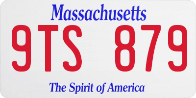MA license plate 9TS879
