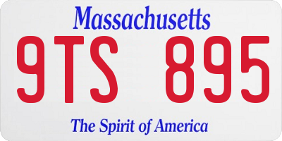 MA license plate 9TS895