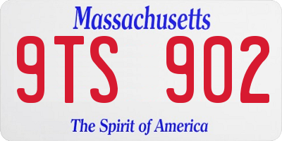 MA license plate 9TS902