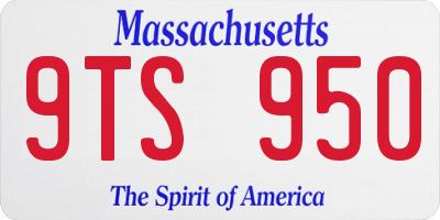 MA license plate 9TS950