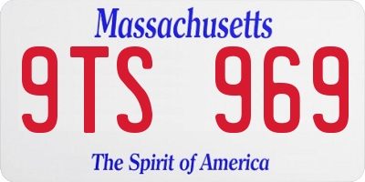MA license plate 9TS969