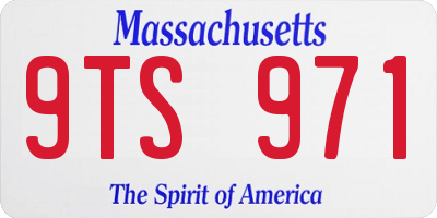 MA license plate 9TS971