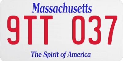 MA license plate 9TT037