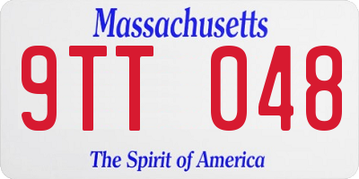 MA license plate 9TT048