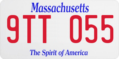MA license plate 9TT055