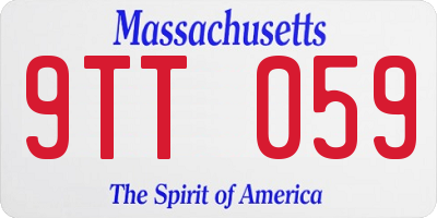 MA license plate 9TT059