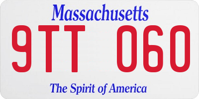 MA license plate 9TT060