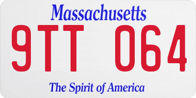 MA license plate 9TT064