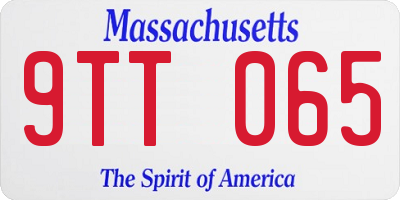MA license plate 9TT065
