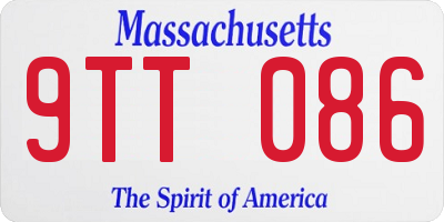MA license plate 9TT086