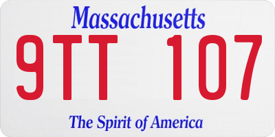 MA license plate 9TT107
