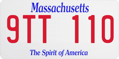 MA license plate 9TT110