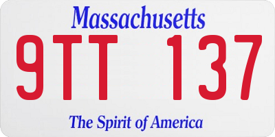 MA license plate 9TT137
