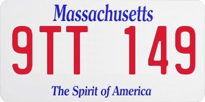MA license plate 9TT149