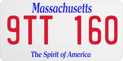 MA license plate 9TT160