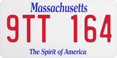 MA license plate 9TT164