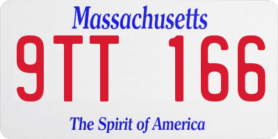 MA license plate 9TT166