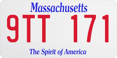 MA license plate 9TT171