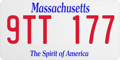 MA license plate 9TT177