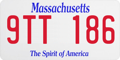 MA license plate 9TT186