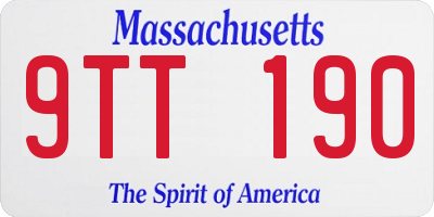 MA license plate 9TT190