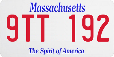 MA license plate 9TT192