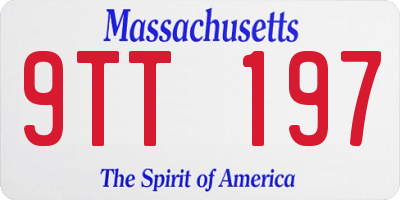 MA license plate 9TT197