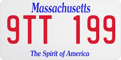MA license plate 9TT199
