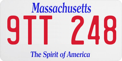 MA license plate 9TT248