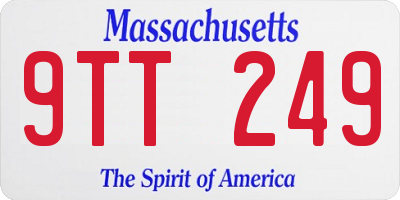 MA license plate 9TT249