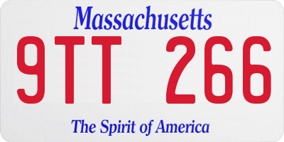 MA license plate 9TT266