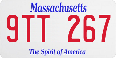 MA license plate 9TT267