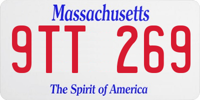 MA license plate 9TT269