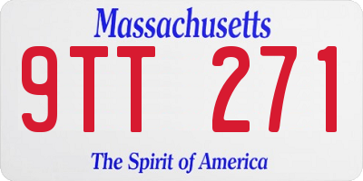 MA license plate 9TT271