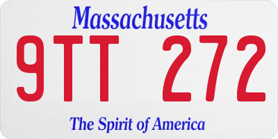 MA license plate 9TT272