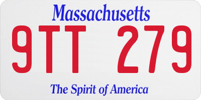 MA license plate 9TT279