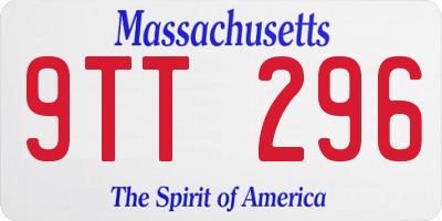 MA license plate 9TT296