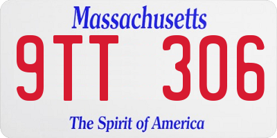 MA license plate 9TT306