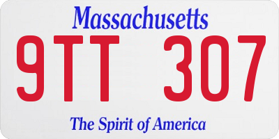 MA license plate 9TT307