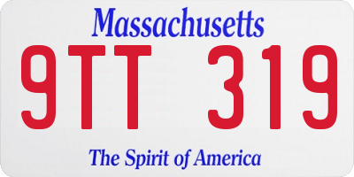 MA license plate 9TT319
