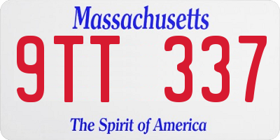MA license plate 9TT337