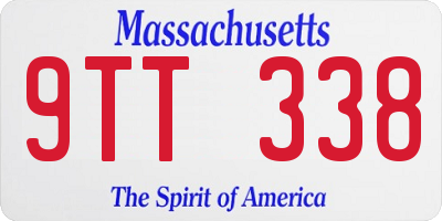MA license plate 9TT338